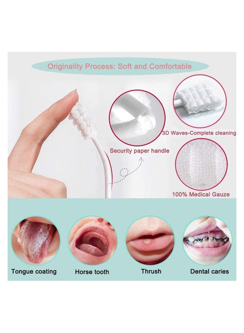 SOLARAE 30Pcs Infant Toothbrush Baby Toothbrush Infant Tongue Cleaner Baby Tongue Cleaner Newborn Gauze Oral Cleaners - Image 4