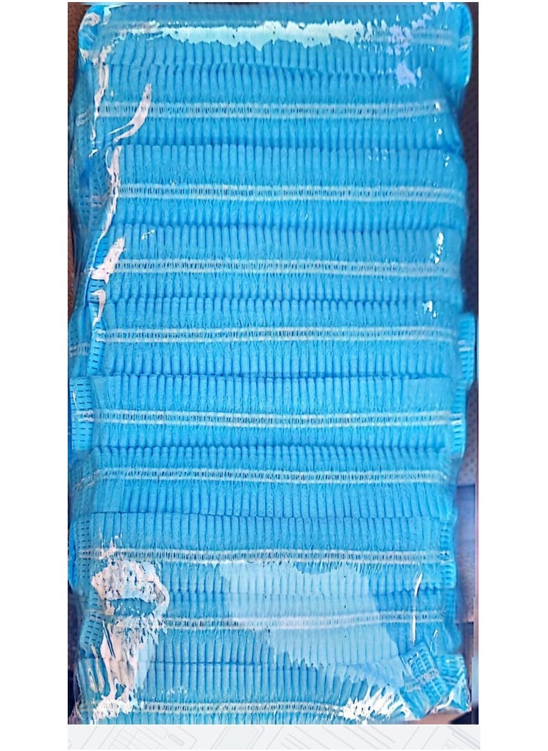 100 Pieces Disposable Caps, Elastic Hair Net Dust Cover, Kitchen Head Cover, Blue
