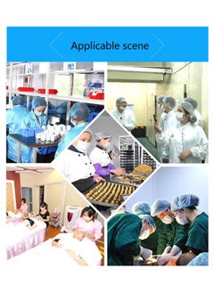 Generic 100 Pieces Disposable Caps, Elastic Hair Net Dust Cover, Kitchen Head Cover, Blue  - Image 3