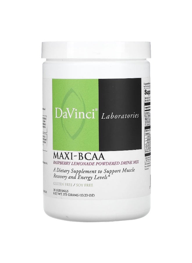 DaVinci Laboratories DaVinci Laboratories, Maxi-BCAA, Powdered Drink Mix, Raspberry Lemonade, 13.23 oz (375 g)  - Image 1