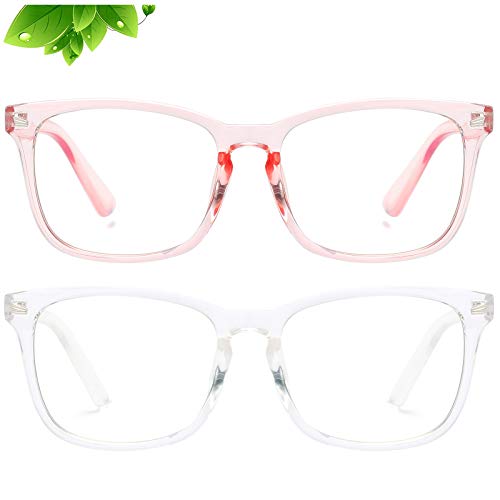 KUGUAOK 2 Pack Kids Blue Light Blocking Glasses, Boys Girls Computer Gaming TV Glasses, Lightweight Eyeglasses Frame (Age 4 to 12) - Image 1