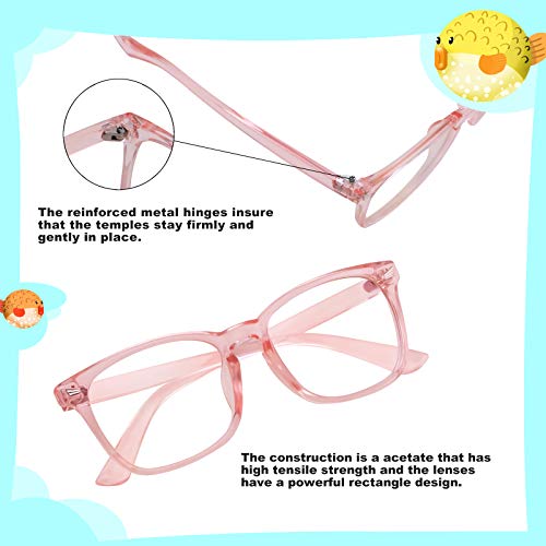 KUGUAOK 2 Pack Kids Blue Light Blocking Glasses, Boys Girls Computer Gaming TV Glasses, Lightweight Eyeglasses Frame (Age 4 to 12) - Image 3