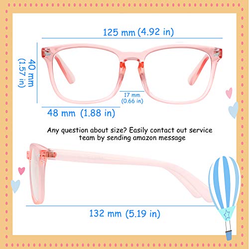 KUGUAOK 2 Pack Kids Blue Light Blocking Glasses, Boys Girls Computer Gaming TV Glasses, Lightweight Eyeglasses Frame (Age 4 to 12) - Image 5