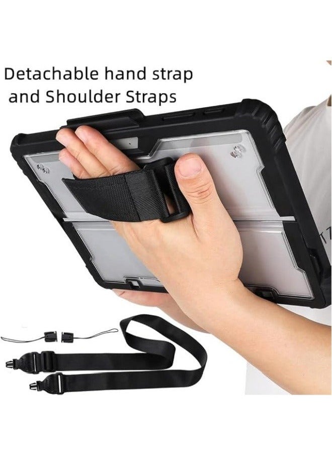Clear Case Compatible with Microsoft Surface Pro 11 (2024) 13-inch,Heavy Duty Rugged Hard Shell Cover Shoulder Strap & Hand Strap&Stylus Pen Holder  - Image 3