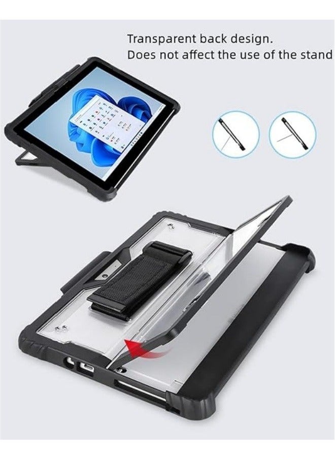 Clear Case Compatible with Microsoft Surface Pro 11 (2024) 13-inch,Heavy Duty Rugged Hard Shell Cover Shoulder Strap & Hand Strap&Stylus Pen Holder  - Image 4