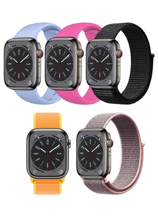 5pcs Watch Bands Replacement for Apple Watch Strap Compatible with Apple Watch 42/41/40/38mm Series 10/9/8/7/6/5/4/SE - pzsku/ZA8731E79FBA5F597D5B4Z/45/_/1715339490/235caf66-8b66-442a-b58d-3758417ebe99