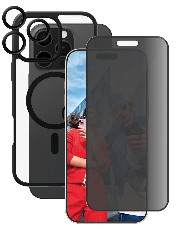 PanzerGlass CARE Protection Package Flagship 3-in-1 iPhone 16 Pro Max - Privacy - Image 1