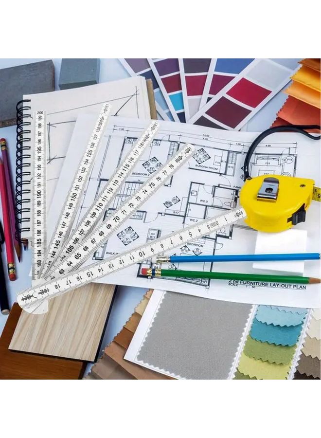 ProCraft 78.74 Inch Ruler with 10 Locking Clips Dual Scale Inch Cm 90 Degree Angle Measurement - Image 5