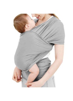 BEMBIKA Baby Essential Hands Free Baby Carrier Wrap Breathable Lightweight Baby Wrap Carrier Cloth Suitable For Newborn Infants(Light Grey)  - Image 3