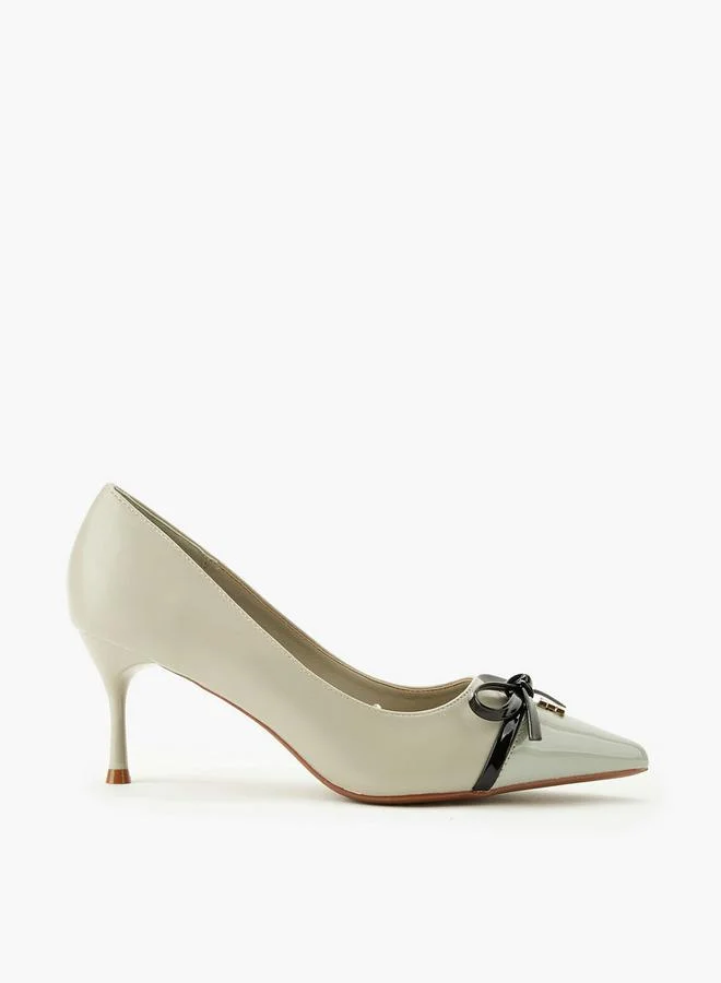 Elle OLIVE Women Bow Accent Stiletto Heel Pumps for Women | Best Price UAE