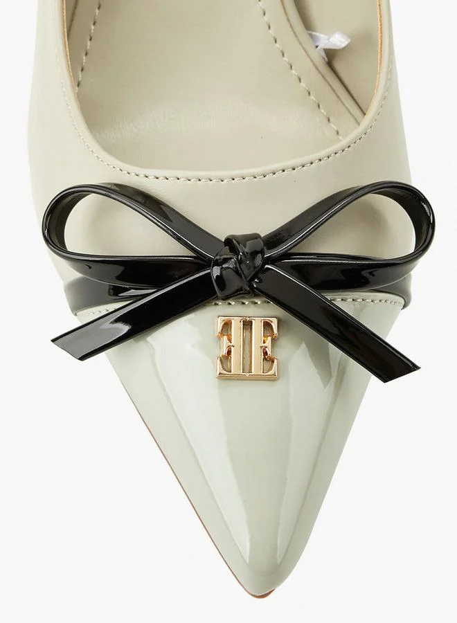 Elle OLIVE Women Bow Accent Stiletto Heel Pumps for Women | Best Price UAE