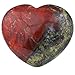 Rockcloud Healing Crystal 1.6 inches Dragon Blood Stone Heart Love Carved Palm Worry Stone Chakra Reiki Balancing - Image 2