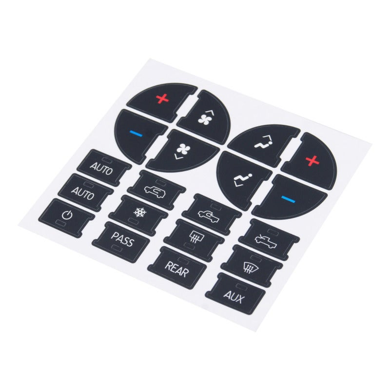 AC Dash Button Sticker Repair Kit AC Panel Decals & Radio Button Repair Decal Set Replacement for Chevrolet GMC Tahoe 2007-2015 - Image 3