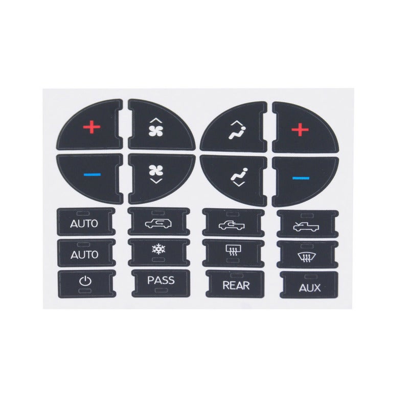 AC Dash Button Sticker Repair Kit AC Panel Decals & Radio Button Repair Decal Set Replacement for Chevrolet GMC Tahoe 2007-2015 - Image 1