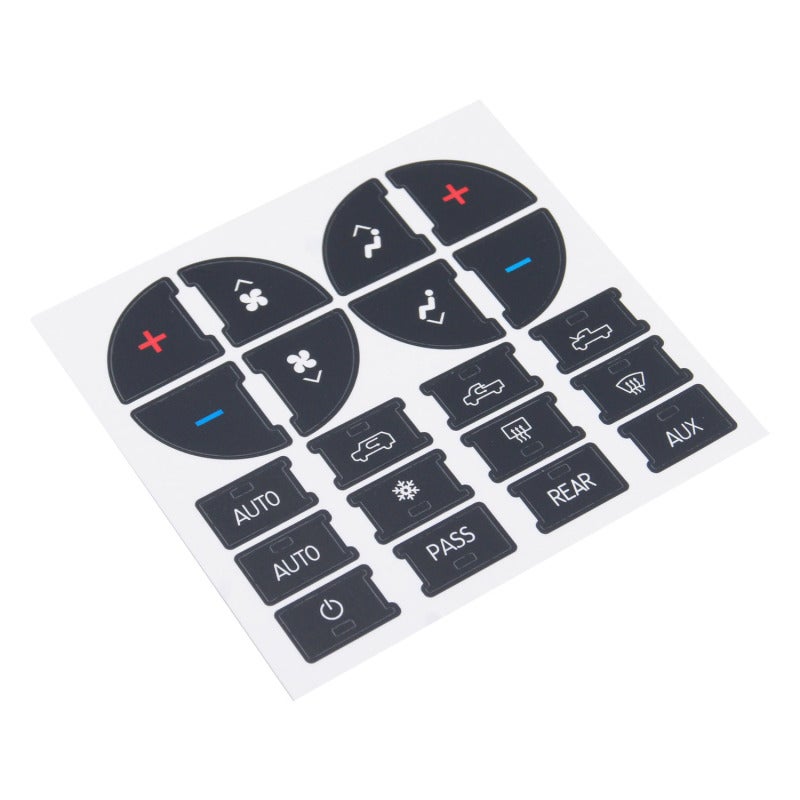 AC Dash Button Sticker Repair Kit AC Panel Decals & Radio Button Repair Decal Set Replacement for Chevrolet GMC Tahoe 2007-2015 - Image 2