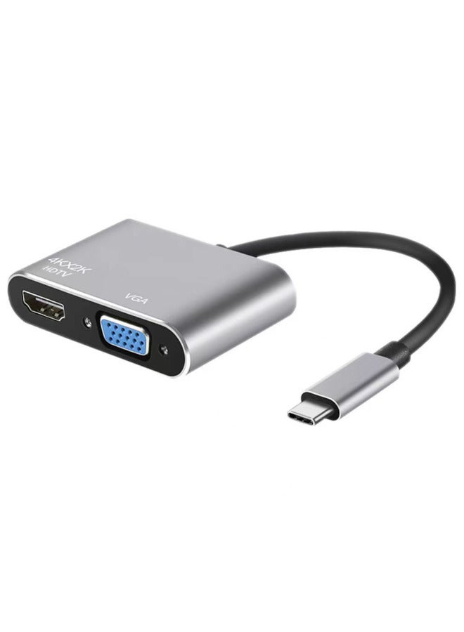 نيوترل محطة توصيل من النوع C، محور USB متعدد الوظائف، محطة توسيع لجهاز الكمبيوتر المحمول، واجهة 3.0 إلى HDMI/VGA - Image 1