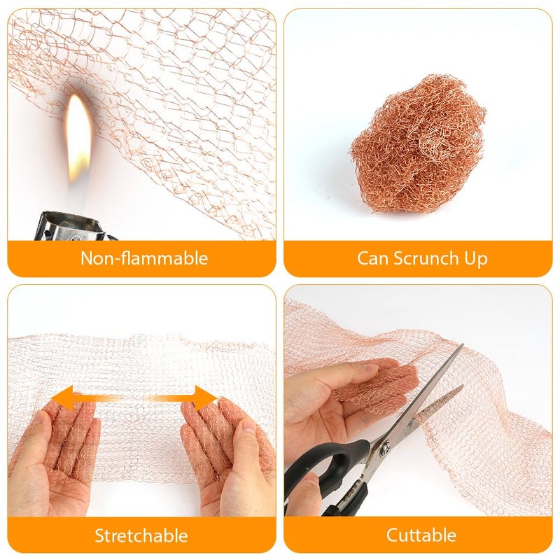 OFFCUP 2 x Copper Anti-Rodent Wire Mesh, 3 m x 12.7 cm 100% Copper Mesh for Snail Bird Slug and Insect Protection for Garden Protection - Image 5