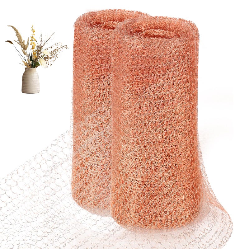 OFFCUP 2 x Copper Anti-Rodent Wire Mesh, 3 m x 12.7 cm 100% Copper Mesh for Snail Bird Slug and Insect Protection for Garden Protection - Image 1