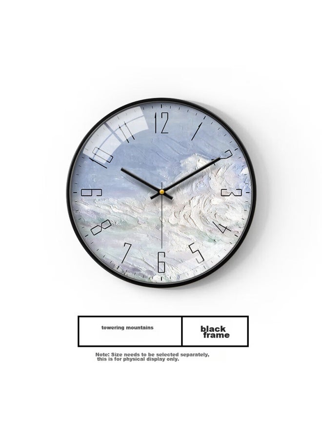 MOMEN M En Wall Clock 36cm, Nordic Light Luxury Living Ro Bedro Clock, Simple And Stylish Wall-mounted Quartz Clock, No Drilling Required - Image 1