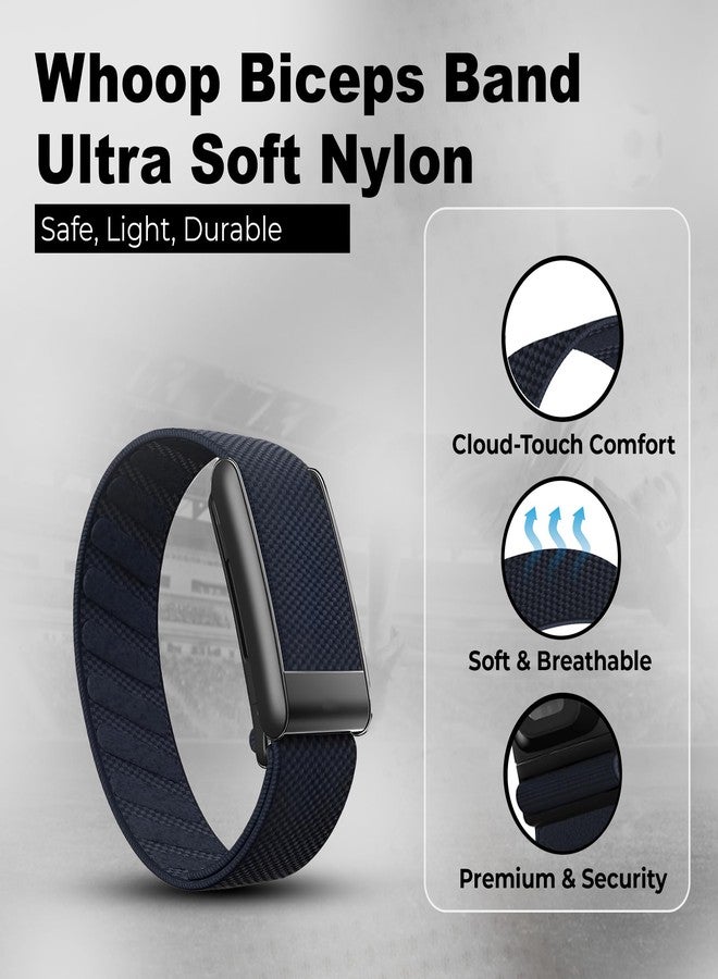 DADO Bicep Band Ultra-soft Nylon Compatible with WHOOP 5.0, One, Peak, and Life | Breathable, Durable & Secure Fit Strap | NOT for Gen 4 (Deep Blue, One/Peak) - Image 5