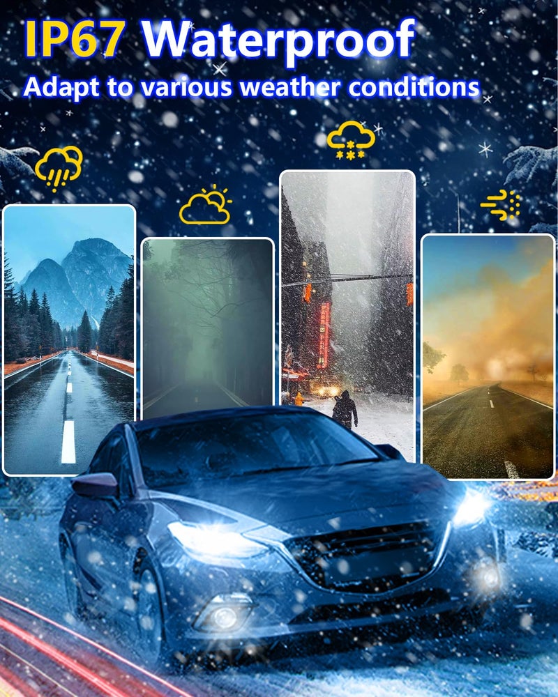 rimthin 9005/HB3 H11/H8/H9/H16 LED Bulbs Combo, 120W 32000 LM Super Bright 6000K Cool White Led Fog Lights, IP67 Waterproof, Pack of 4, 9005+H11 - Image 5