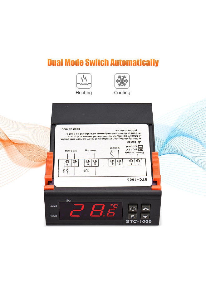 Digital Temperature Controller STC-1000 Intelligent Temperature Regulator DC 12V Refrigerator Thermostat