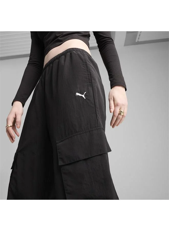بوما بنطال كارجو منسوج وفضفاض للنساء من تشكيلة WARDROBE ESS