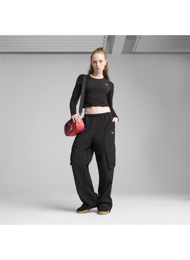 بوما بنطال كارجو منسوج وفضفاض للنساء من تشكيلة WARDROBE ESS - Image 3