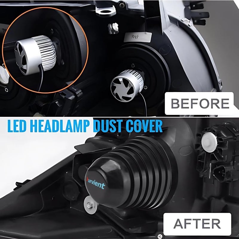 Durvient.com® Premium Weatherproof & Adjustable LED/HID Universal Headlight Dust Cover | 75mm-100mm Diameter (Pack of 2) - Image 5