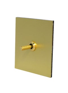 Donmarco 1 Gang Intermediate Switch – Knurled Toggle –Stainless Steel Panel, Modern & Durable, Fire-Resistant Electric Switch, 15-Year Warranty, Wall Switch for Home and Office (Brushed Natural Brass)  - Image 3