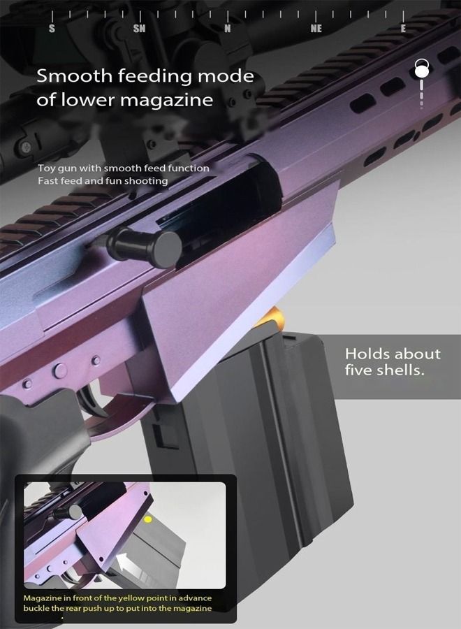 بندقية قنص M82 لايت فيفتي SASR نصف آلية كهربائية لإطلاق الرصاص الناعم للعب في الهواء الطلق - Image 5