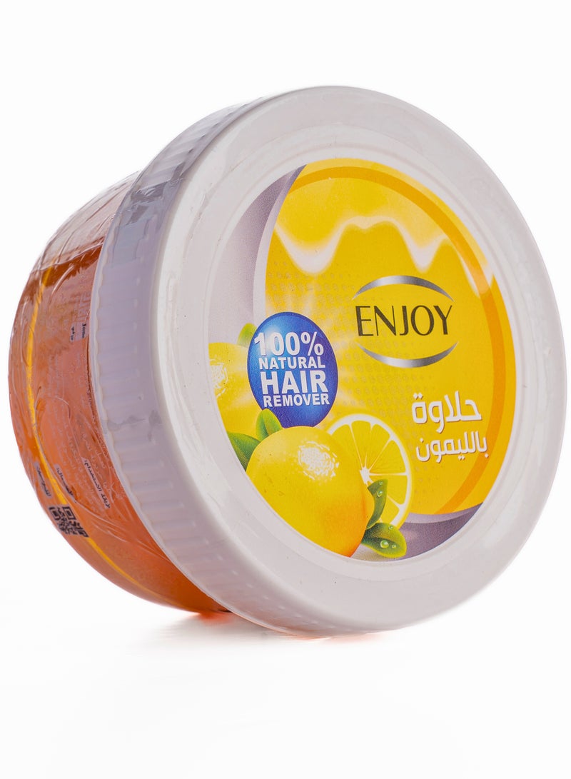 إنجوي حلاوة إزالة الشعر بالليمون – 400 جم | 100% طبيعية | حلاوة سكر بالليمون | لطيفة ومنعشة على البشرة | نعومة حريرية طويلة الأمد | مغذية ومنظفة بخلاصة الليمون الطبيعي - Image 1