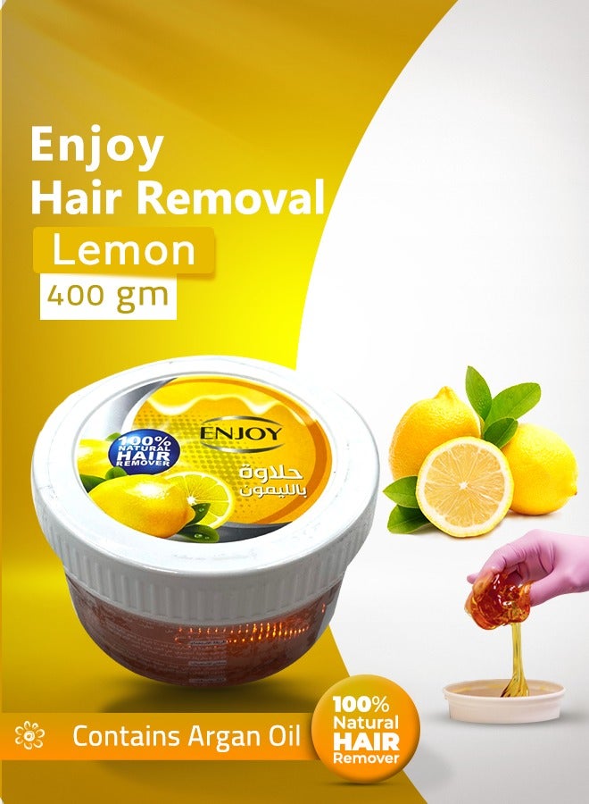 ENJOY ENJOY Natural Hair Remover with Lemon – Fast & Effective Waxing | 100% Natural Formula  - Image 4