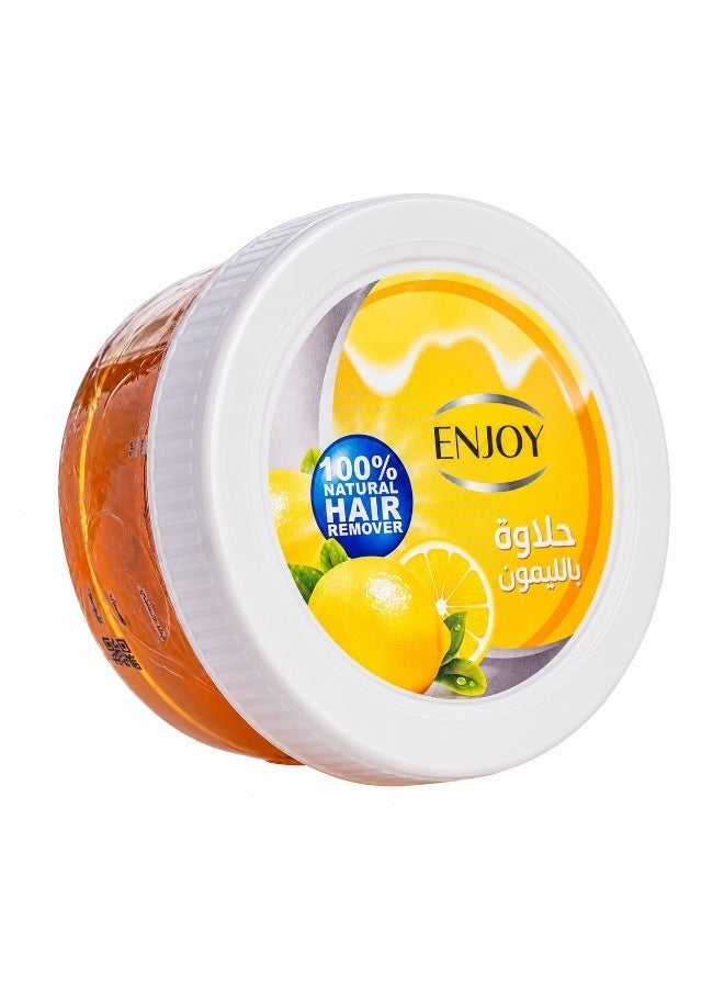 ENJOY Hair Remover Paste with Lemon – 400g | 100% Natural Sugar Wax | Gentle & Refreshing Hair Removal | Smooth & Silky Skin | Long-Lasting Results | Enriched with Natural Lemon Extract - Image 1