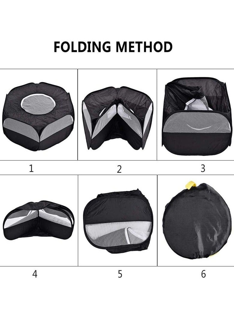 عام ساحة لعب قابلة للطي للحيوانات الصغيرة، مناسبة للقطط، الأرانب، الهامستر، خنزير غينيا، الأرنب، الفيريت، القطط الصغيرة، الكتاكيت، وصندوق تربية، قفص أو خيمة منبثقة للعب الآمن. - Image 4