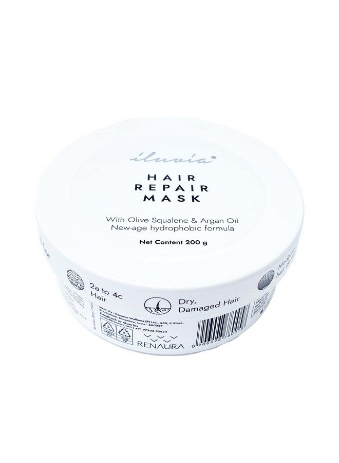 iluvia Hydrophobic Hair Repair Mask (Humidityresistant Antifrizz Hair Mask Restores The Hair’S Moisture Balance Repairs Dry Brittle Chemically Treated Hair) 200G - Image 1