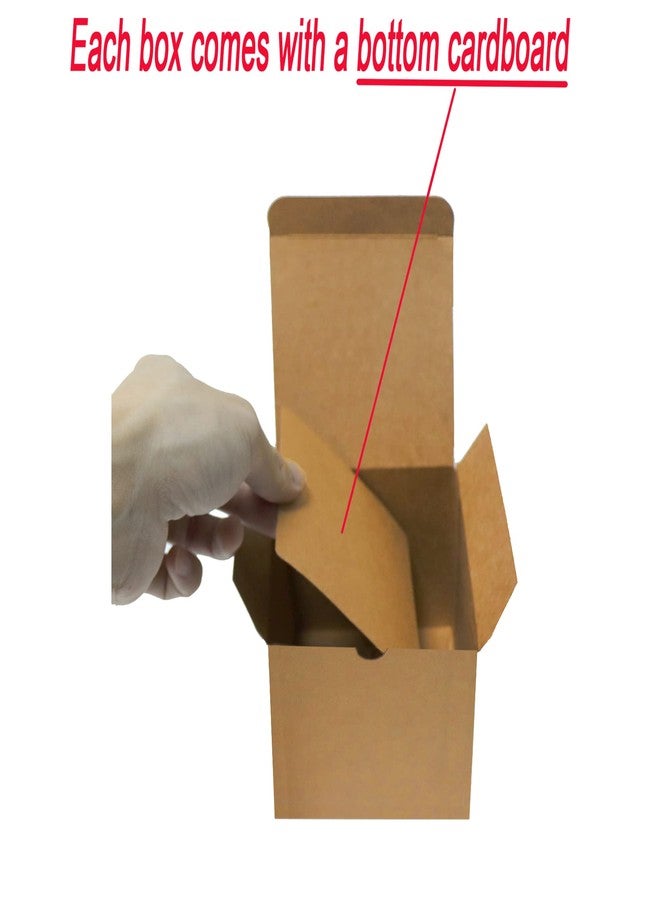 Bonfasvo Gift Boxes 30 Pack 4x4x4 inches Brown Fold Kraft Paper Boxes Bridesmaids Proposal Box Cupcake Boxes Easy Assemble Boxes with Lids for Wedding Birthday Party Christmas - Image 3