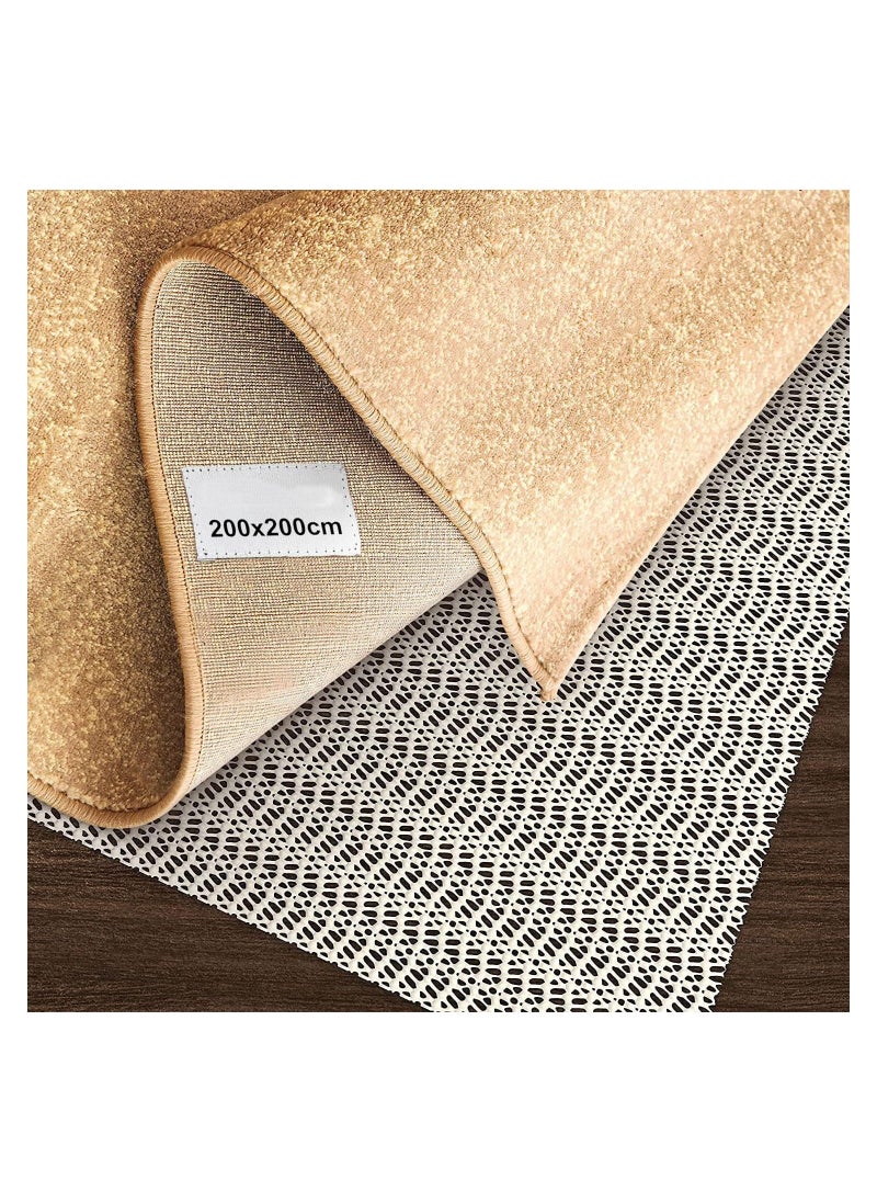 Generic - Anti Slip Rug Gripper 200x200cm Large Non Slip Mat (1 Pack)- Anti Slip Rug Underlay, Rug Grippers for Laminate Floor - Rug Anti Slip Underlay, Multipurpose Anti Slip Mat - Image 1