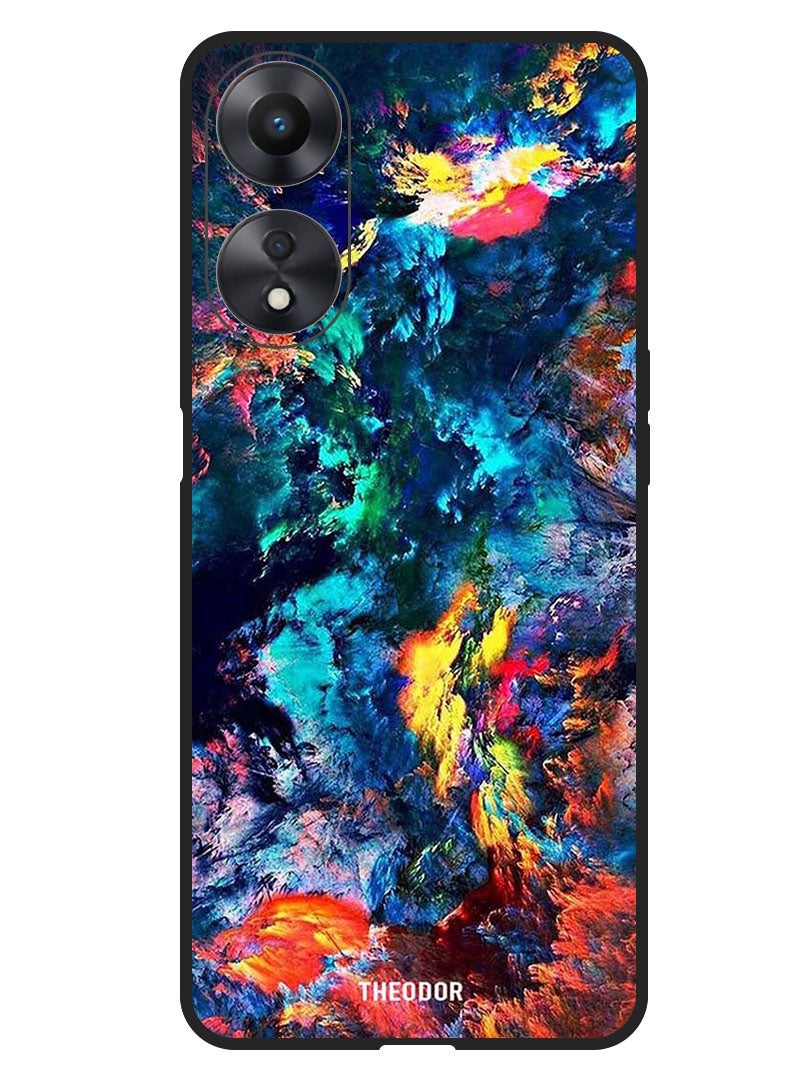 Protective Case Anti Scratch Shock Proof Bumper Cover For Oppo A38 Water Colour