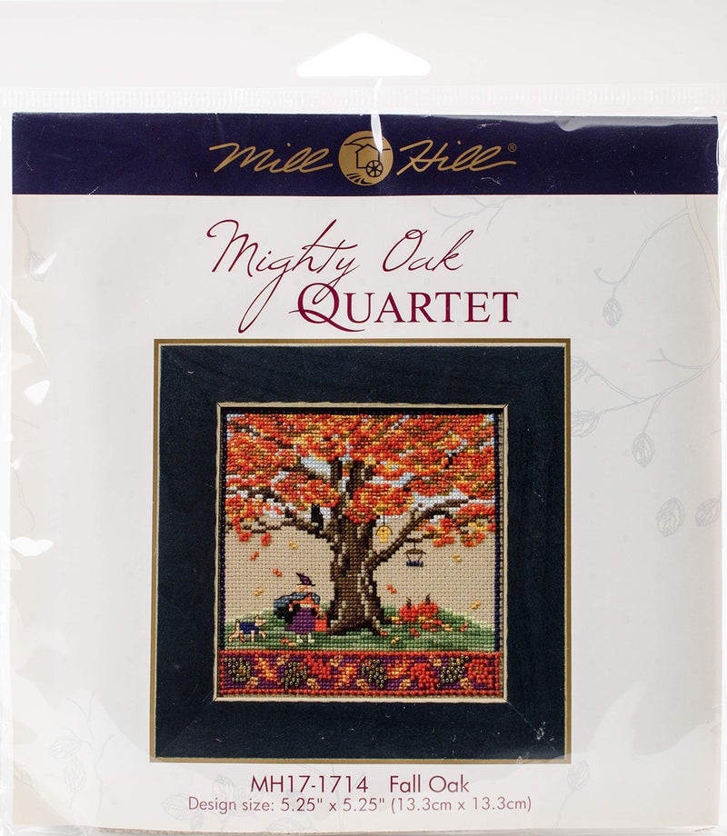 Mill Hill Fall Oak Beaded Counted Cross Stitch Kit Mill Hill 2017 Mighty Oak Quartet Series MH171714 - Image 1