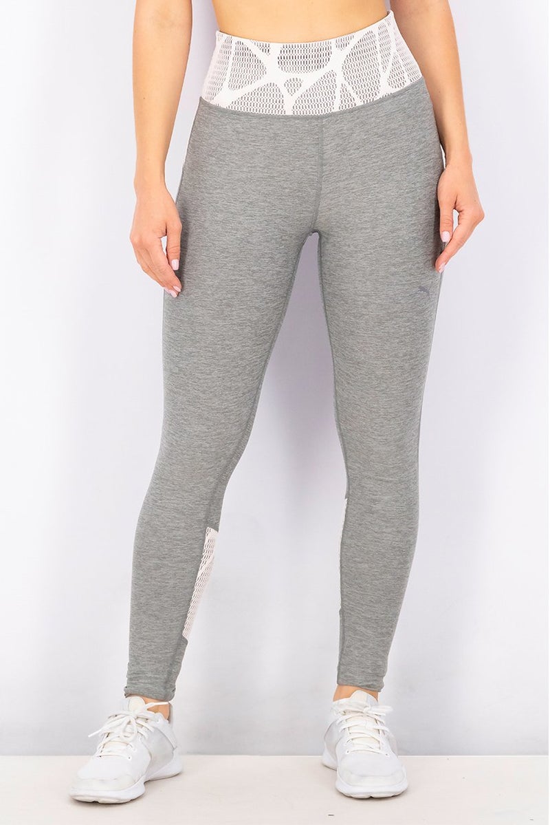 PUMA Women Sportswear Fit Lace Eclipse Full Tight, Grey Heather - Image 1