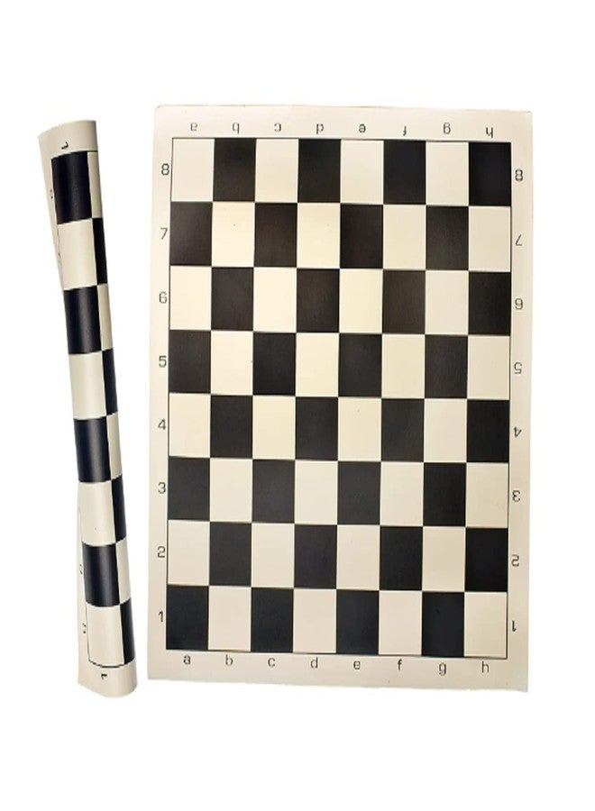 Canbee قطع شطرنج كانبي وبساط شطرنج خشبي مصقول أخضر أو أسود، 16 قطعة سوداء و16 قطعة بيضاء كريمية، وبساط شطرنج فينيل قابل للطي واللف مقاس 18.2 × 18.2 بوصة، 32 قطعة خشبية، ملك 5.7 سم (بساط الشطرنج أسود فقط). - Image 3