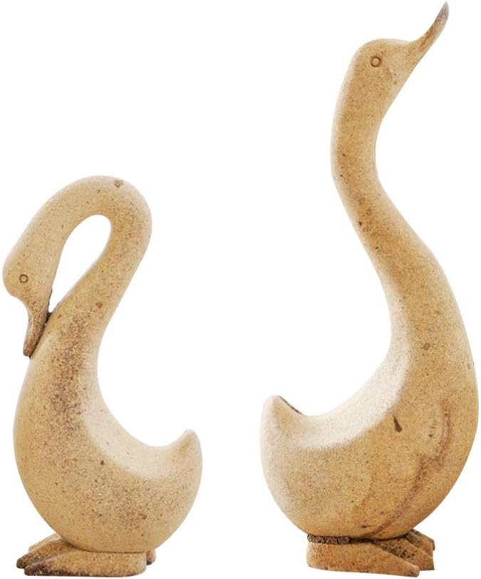 comfrt Wooden Goose Figurine Statue Cake Topper Car Dashboard Decoration Office Desktop Ornament Children Handmade Paint DIY Toys for DIY Arts and Crafts - Image 5