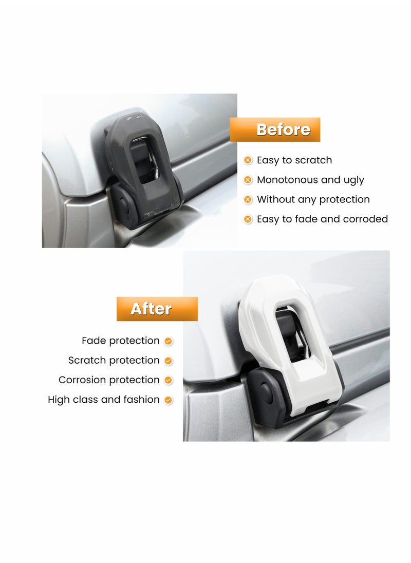 SYOSI KASTWAVE Hood Latch Lock Catch Brackets Cover for 2018-2022 Jeep Wrangler JL JLU Unlimited Sports Freedom Sahara Rubicon Gladiator JT 2-Door & 4-Door Exterior Accessories Decoration (White 2PCS)  - Image 4