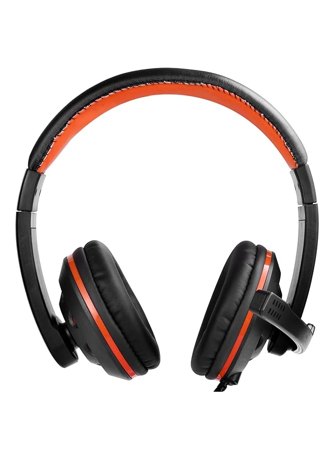 إي داتا لايف سماعة رأس للمحادثة والألعاب متوافقة مع أجهزة سوني بلايستيشن 4 والكمبيوتر المحمول وإكس بوكس والكمبيوتر الشخصي برتقالي Dl 1700U سلكية متوسطة - Image 1