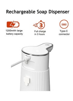 Arabest Automatic Foaming Soap Dispenser, 2 Level 13.5oz/400ML Adjustable Hand Soap Dispenser Wall Mount, Rechargeable Sensor Hand Sanitizer Dispenser, Touchless Dish Foam Soap Dispenser for Bathroom Kitchen  - Image 4