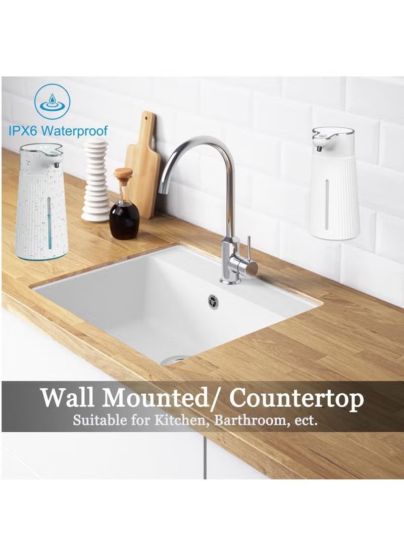 Arabest - Automatic Foaming Soap Dispenser, 2 Level 13.5oz/400ML Adjustable Hand Soap Dispenser Wall Mount, Rechargeable Sensor Hand Sanitizer Dispenser, Touchless Dish Foam Soap Dispenser for Bathroom Kitchen - Image 1