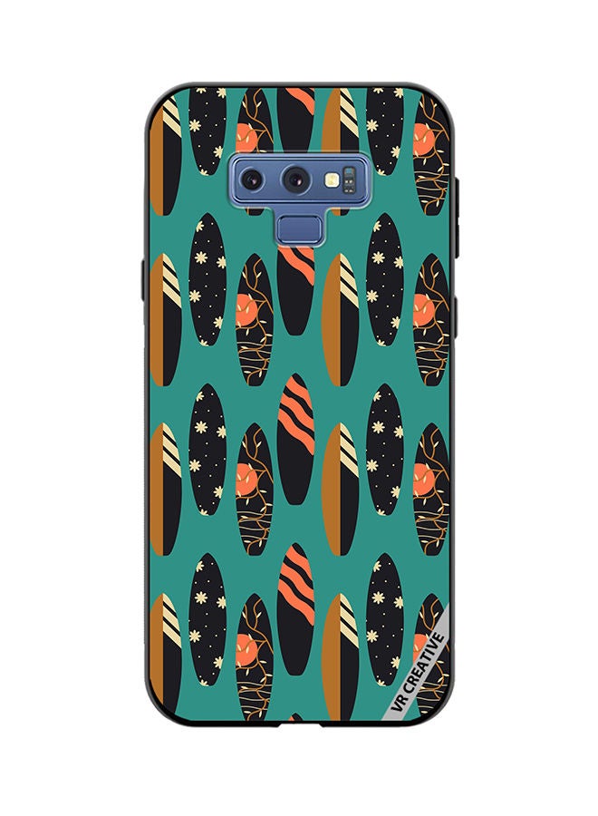 VR CREATIVE Protective Case Cover For Samsung Galaxy Note 9 Pattern With Surfboards Design Multicolour - Image 1