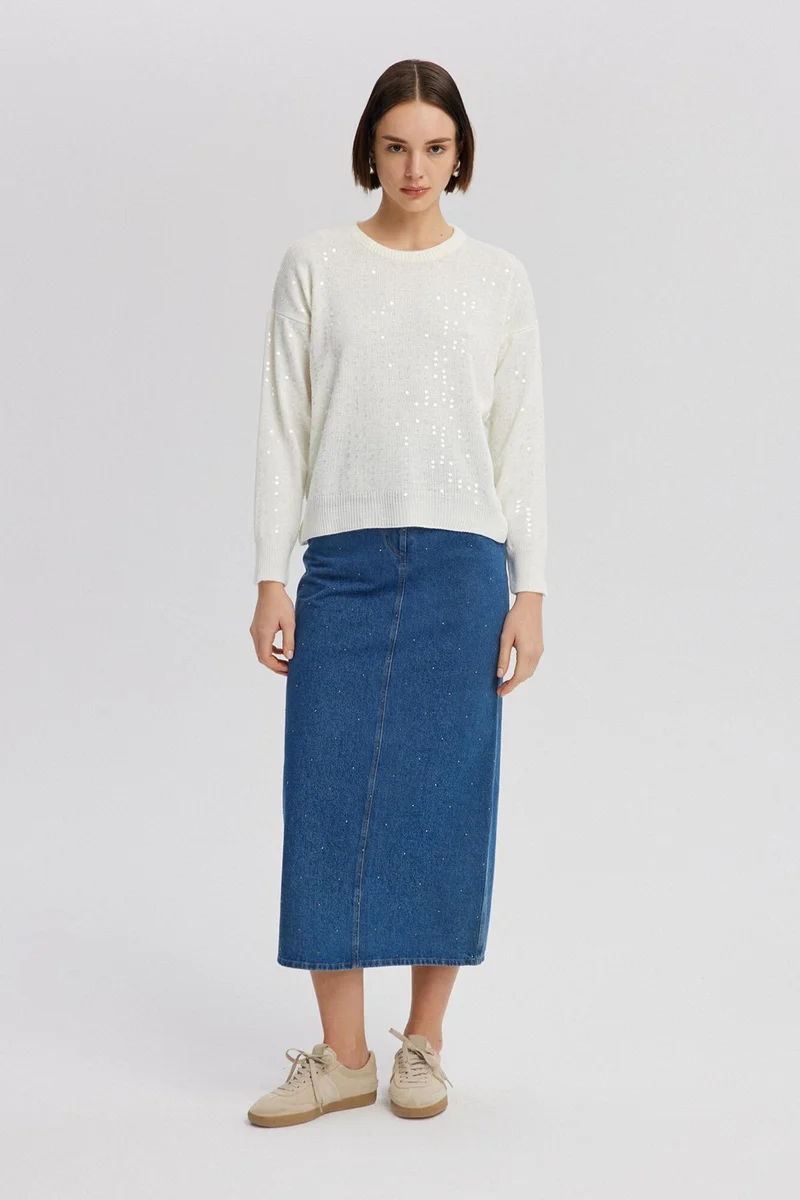 Touche Sequined Knitwear Sweater