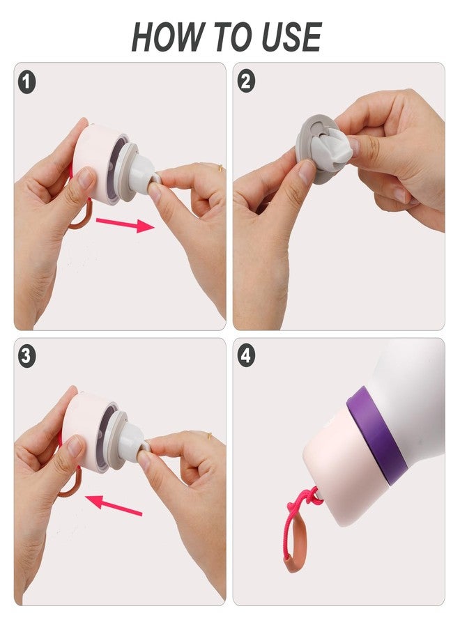 PEUTIER مجموعة سدادات زجاجات المياه البديلة من PEUTIER، 4 قطع، لزجاجات Owala FreeSip Twist سعة 18 أونصة و24 أونصة، حشية غطاء زجاجة المياه لسلسلة Owala FreeSip Twist، ملحقات سدادات زجاجات المياه، خالية من مادة BPA (رمادي). - Image 3
